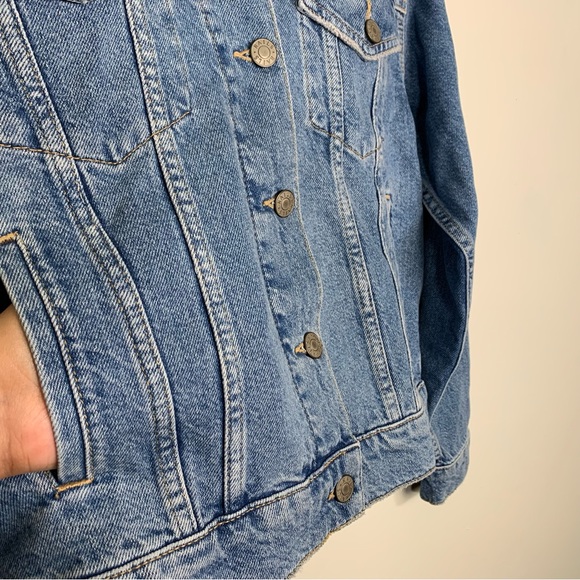 New Rails Jacket Mulholland Denim XS Blue Fray Patch - Picture 7 of 10